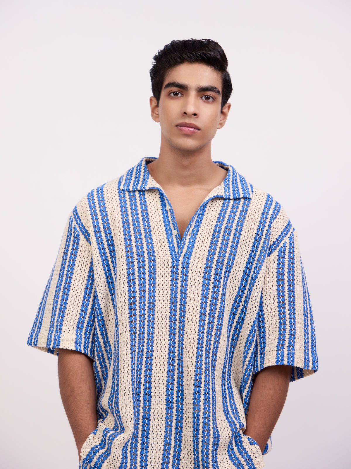 Aethen Crochet Polo Shirt