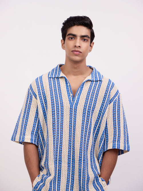 Aethen Crochet Polo Shirt