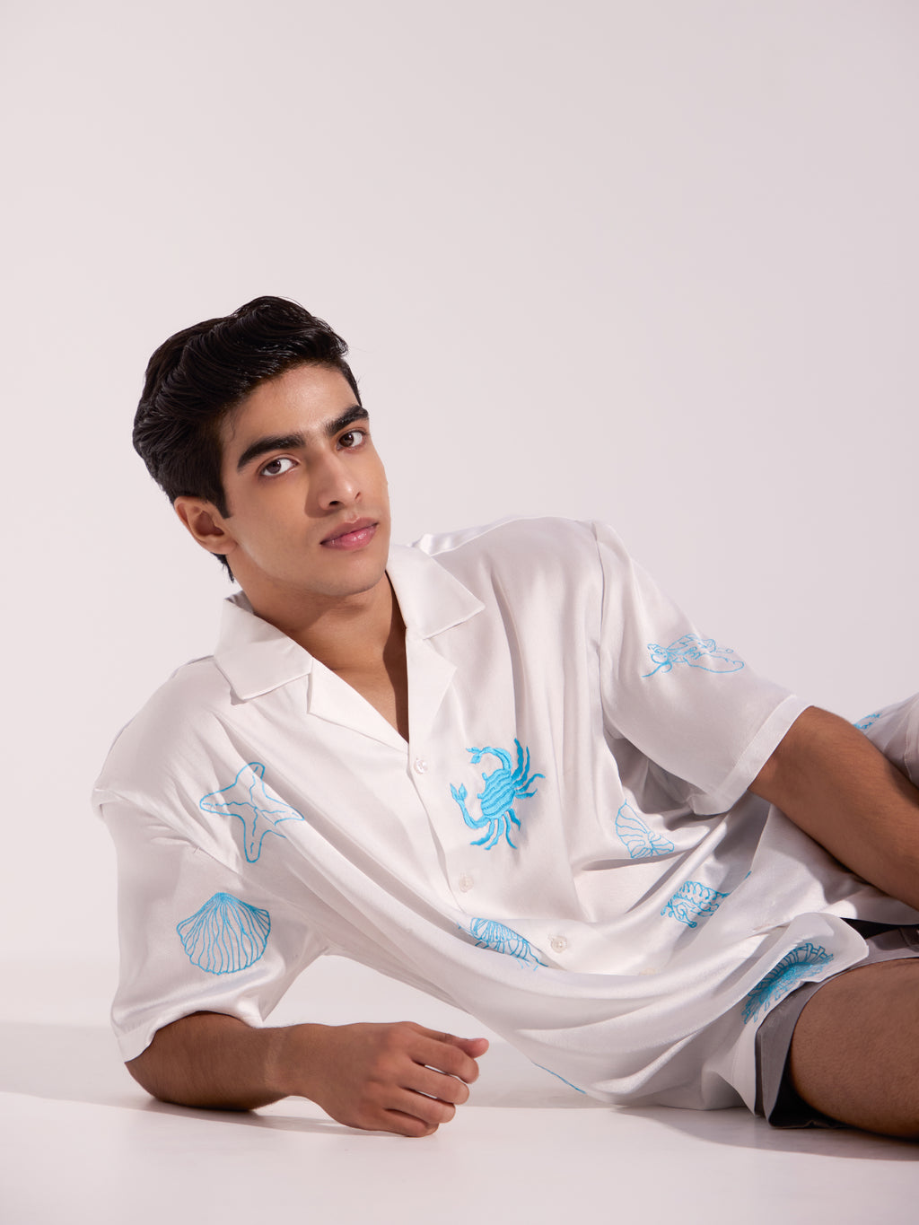 Bay Resort Satin Embroidered Shirt