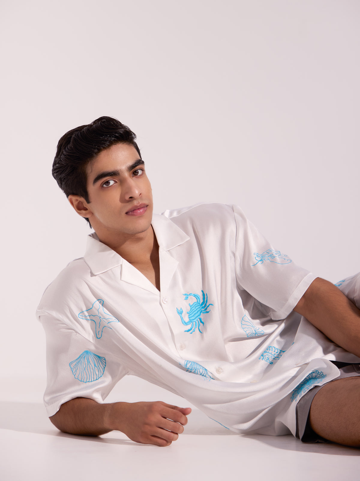 Bay Resort Satin Embroidered Shirt