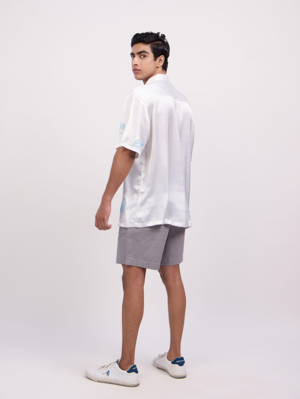 Bay Resort Satin Embroidered Shirt