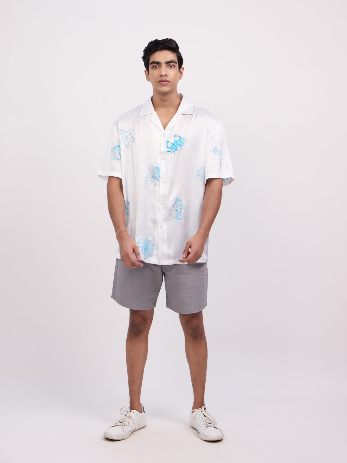 Bay Resort Satin Embroidered Shirt