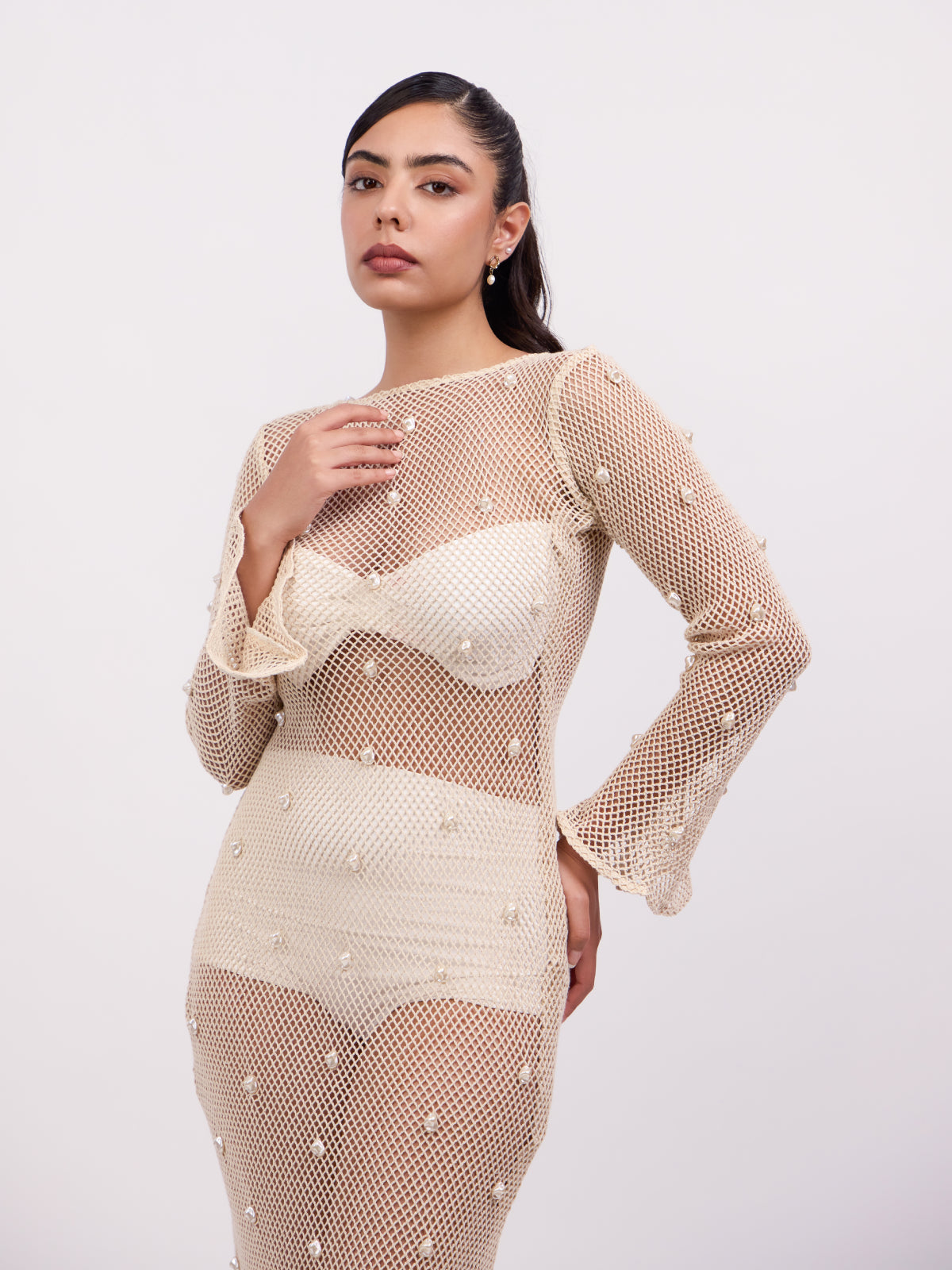 Bella Crochet Maxi Dress