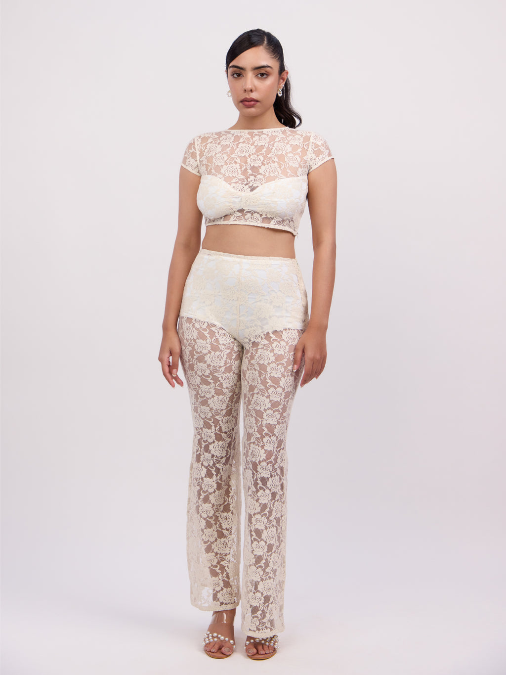 Ivy Bell Bottom Lace Pants