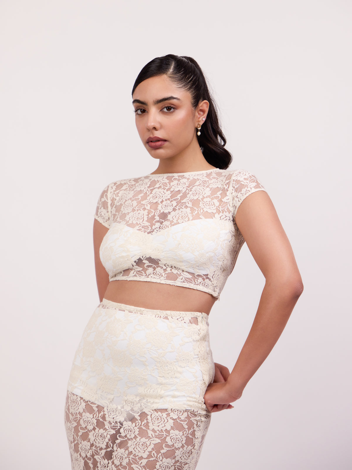 Laila Floral Lace Crop Top
