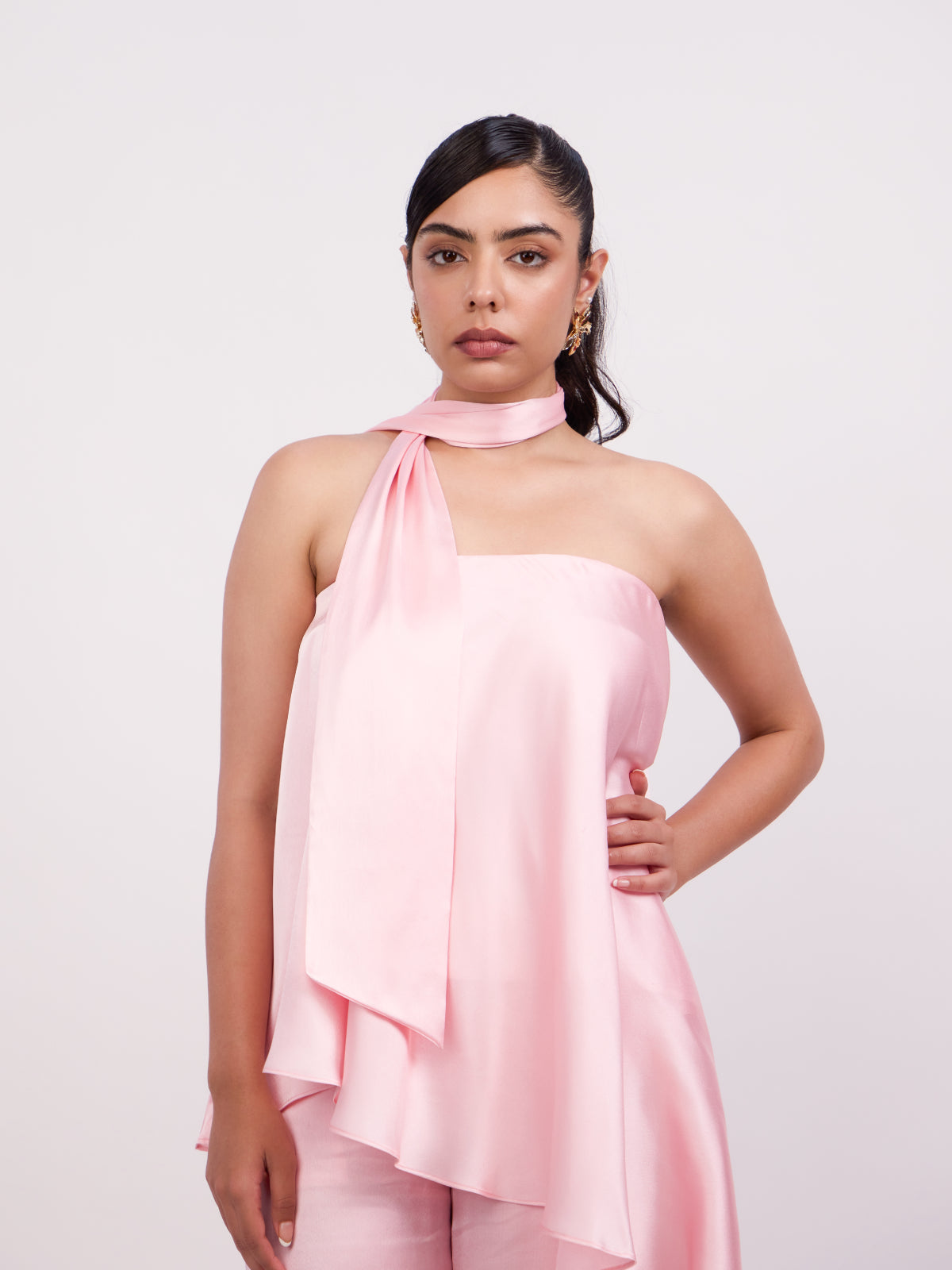 Lily Satin Asymmetrical Co-ord Set