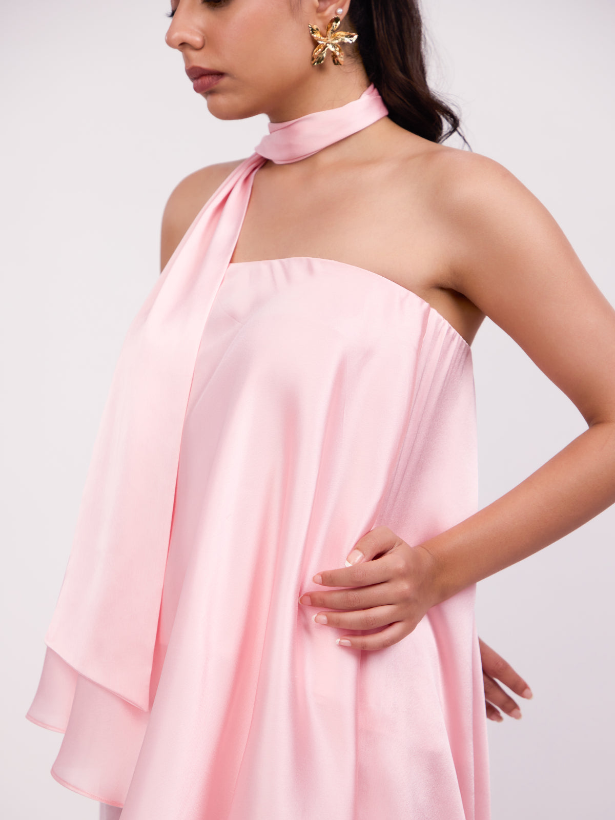 Lily Satin Asymmetrical Co-ord Set