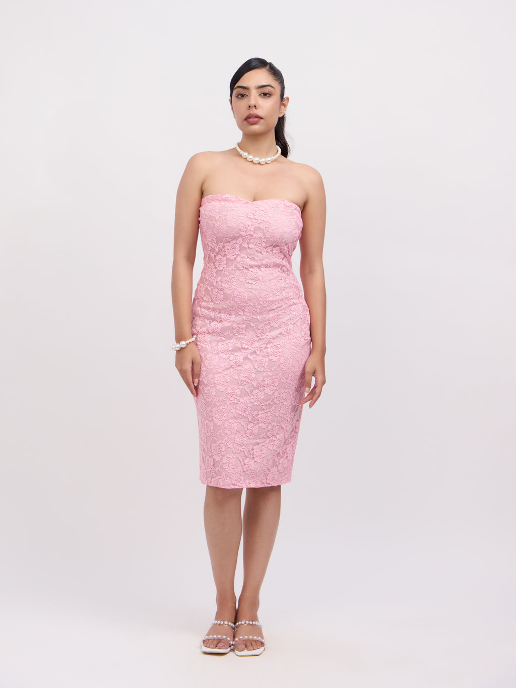 Susan Bandeau Lace Dress