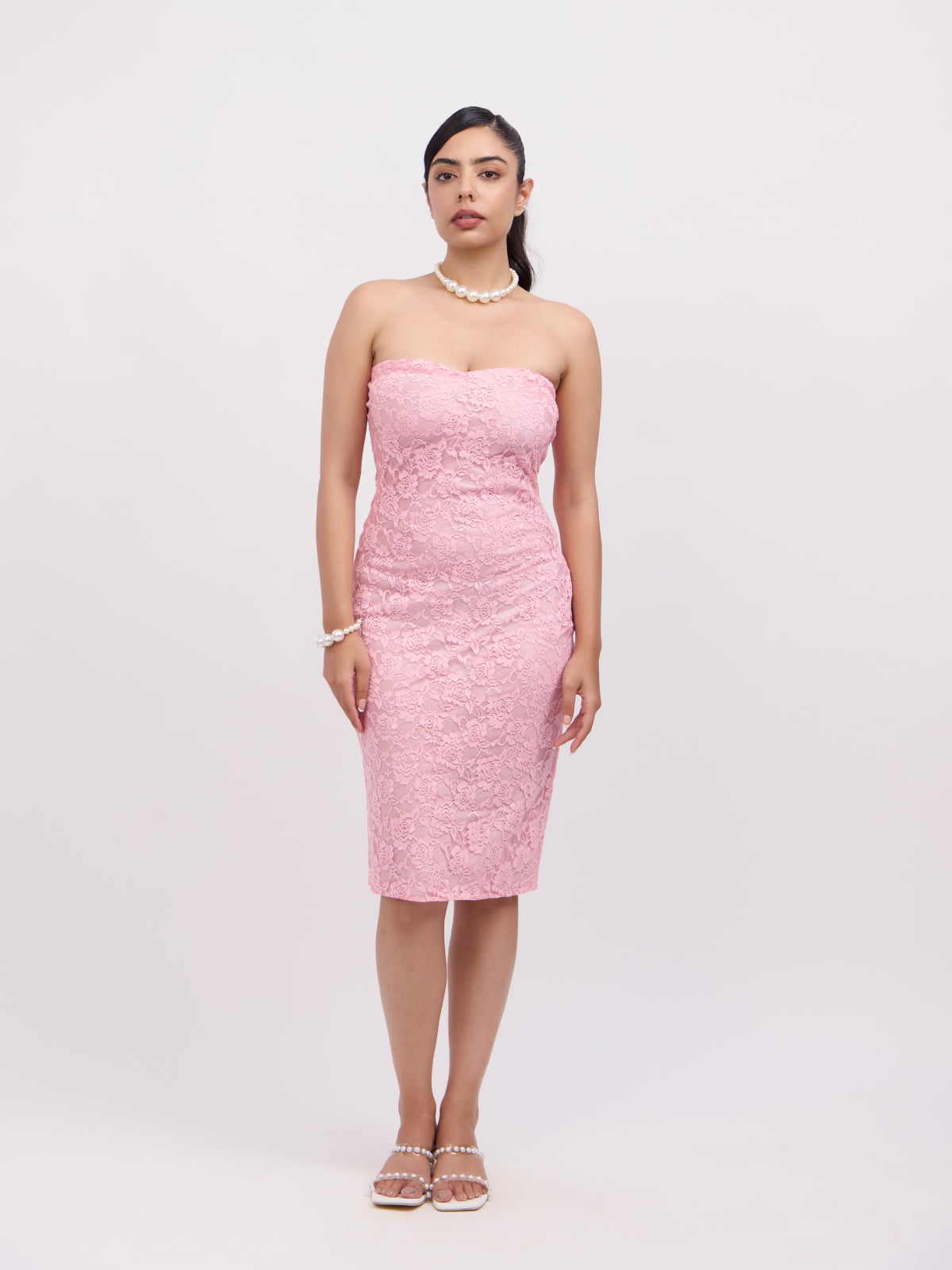 Susan Bandeau Lace Dress
