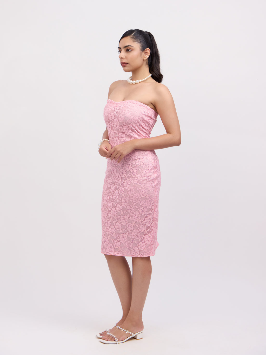 Susan Bandeau Lace Dress