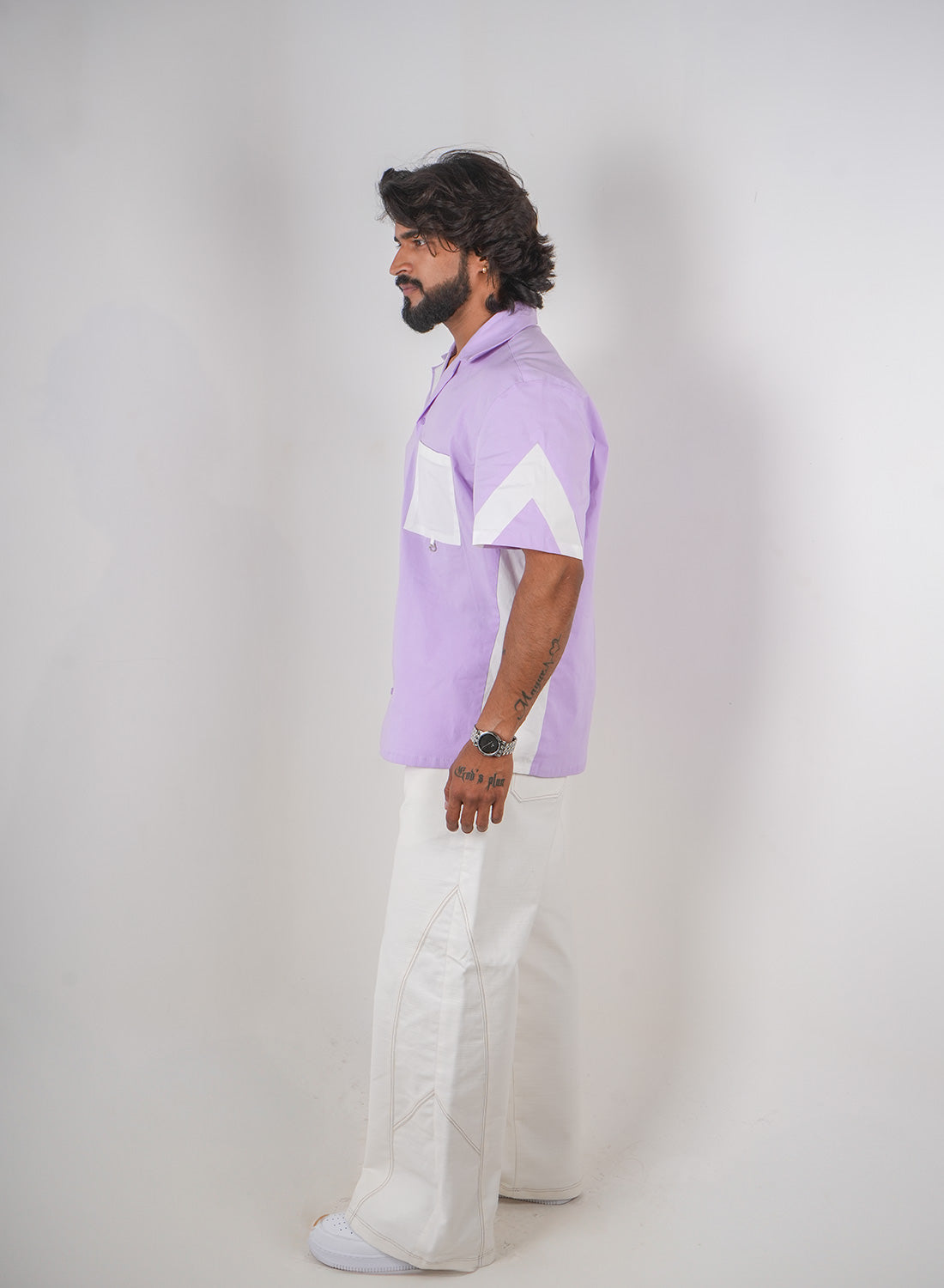Lilac Panel Shirt