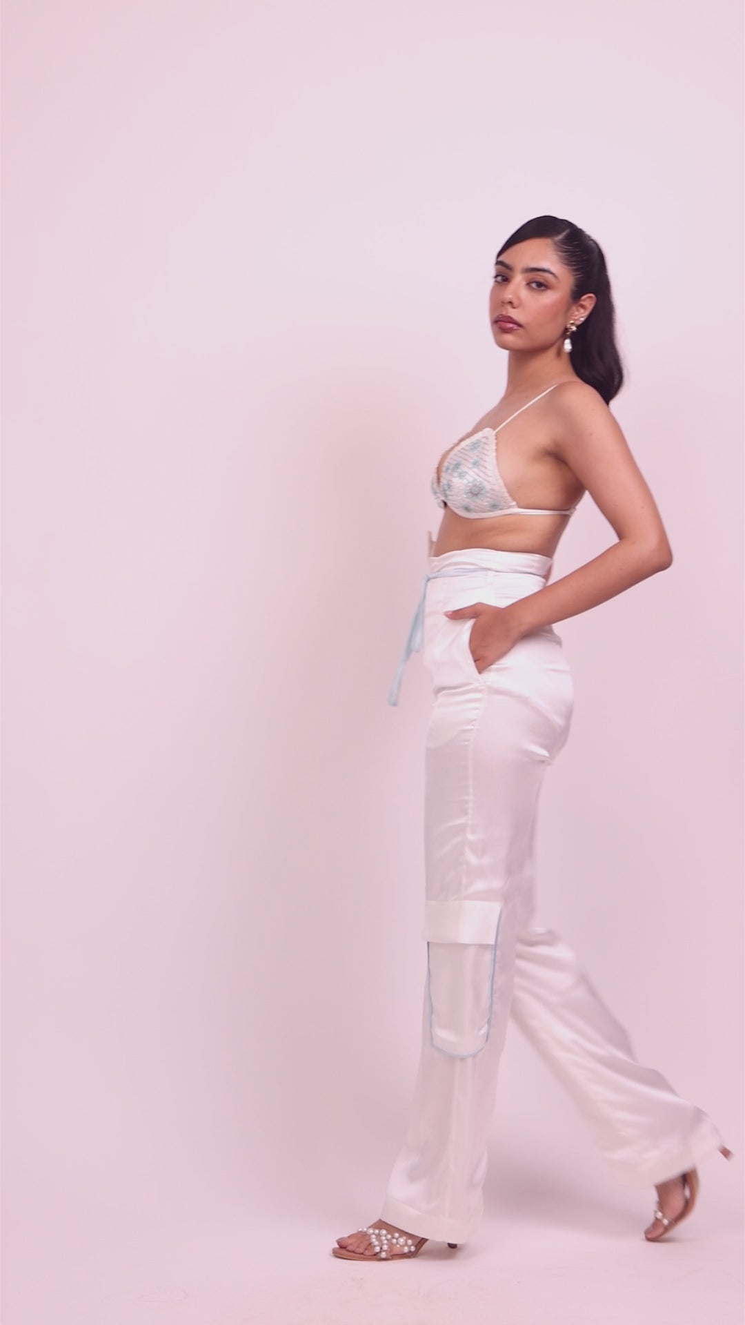 Tina Satin Wide Leg Pants